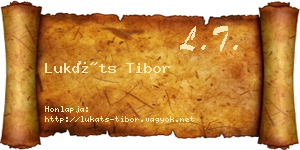 Lukáts Tibor névjegykártya